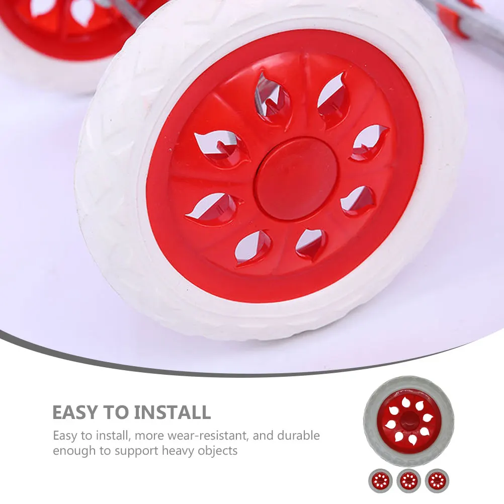 

4pcs Replacement Wheels Shopping Cart Caster Heavy Duty Wheelchair Tires Durable Plastic Smooth Sliding Furniture Casters