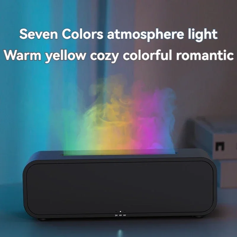 Seven Color Flame Aromatherapy Machine New Humidifier Remote Control Home Fragrance Machine Pickup Dynamic 2025 Newest Version