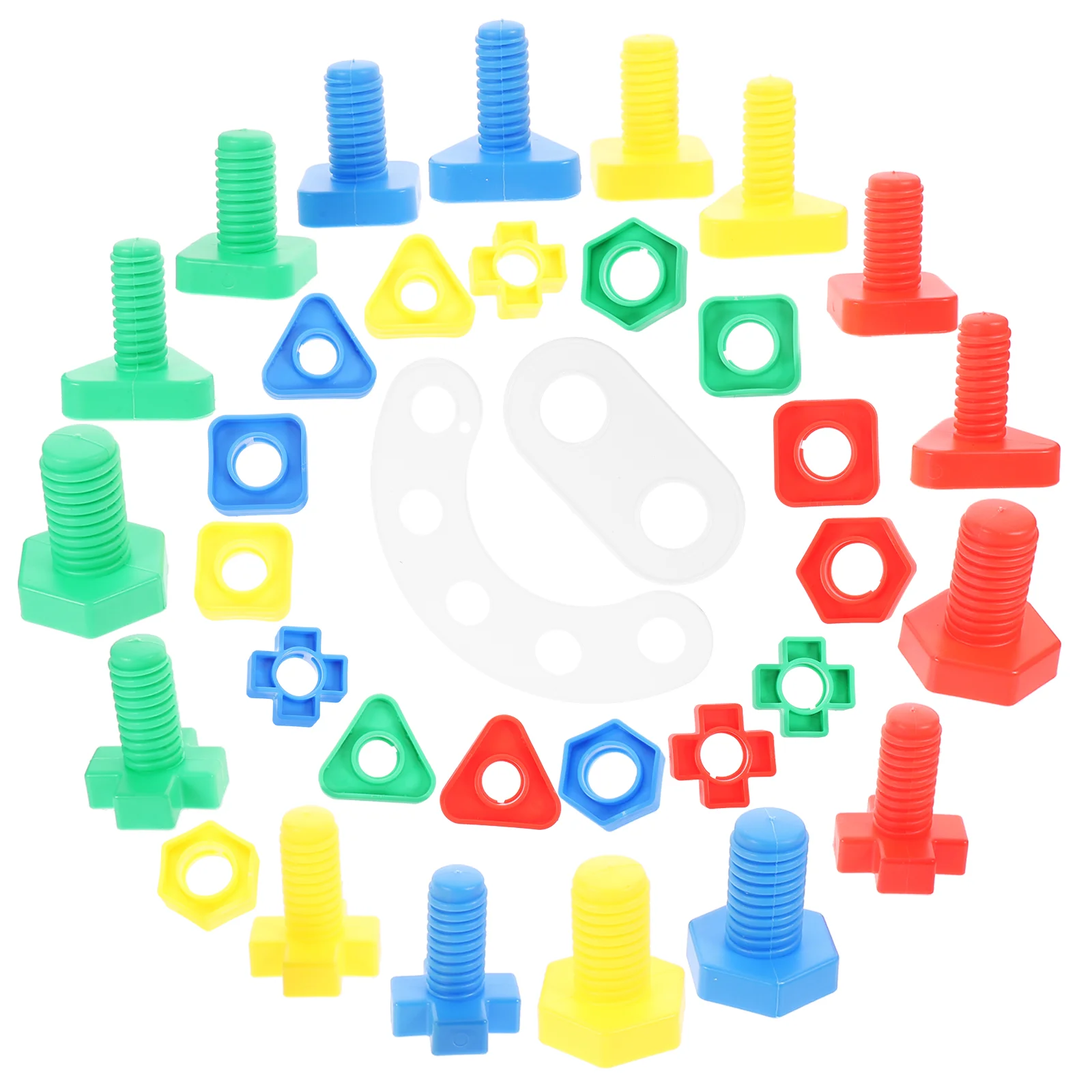 16 Pairs Screw Toy Educational Colorful Early Learning Nut Intelligence Tightening Plastic Building Block Kids Toys