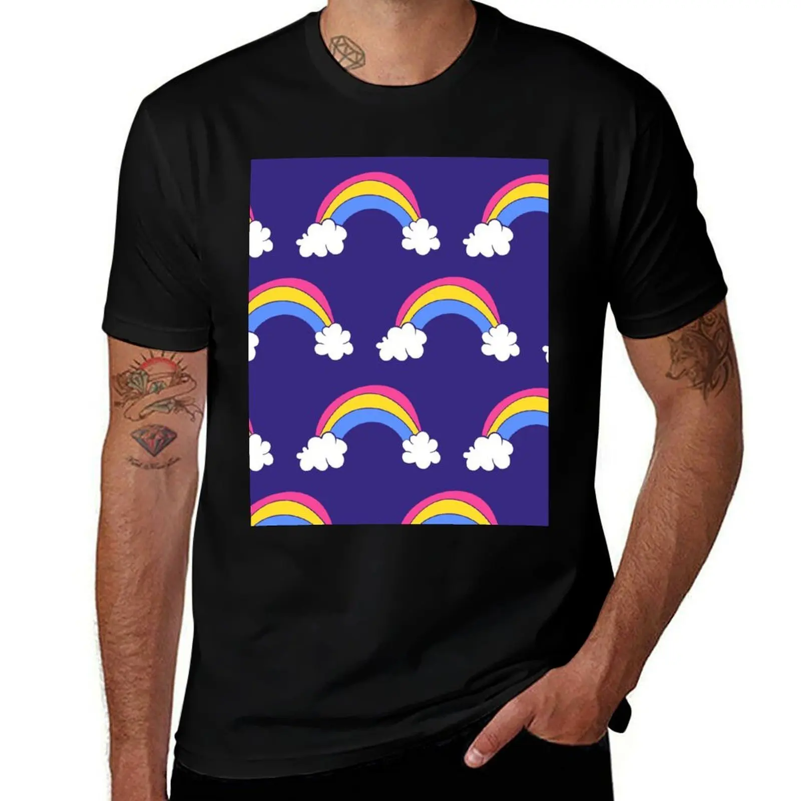 

Beautiful rainbow T-Shirt boys animal print funny gifts heavyweights plain t shirts men