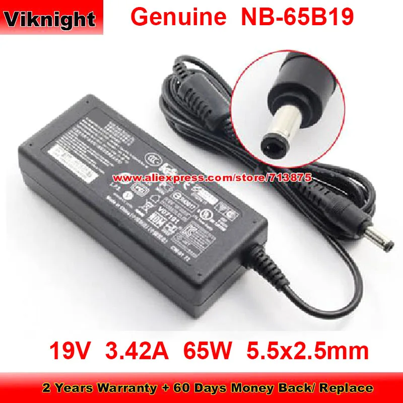 

Genuine NB-65B19 AC Adapter 19V 3.42A 65W Charger for Wyse 5010 RxOL 77300-31L 90963103L GB-BRI7H-8550 GB-bri5-8250 M27q