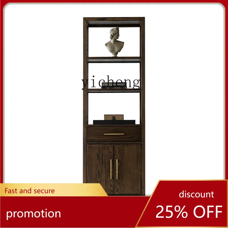 

CZ Solid Wood Side Cabinet Log Bookshelf Bookcase Ash Display Cabinet Wine Cabinet