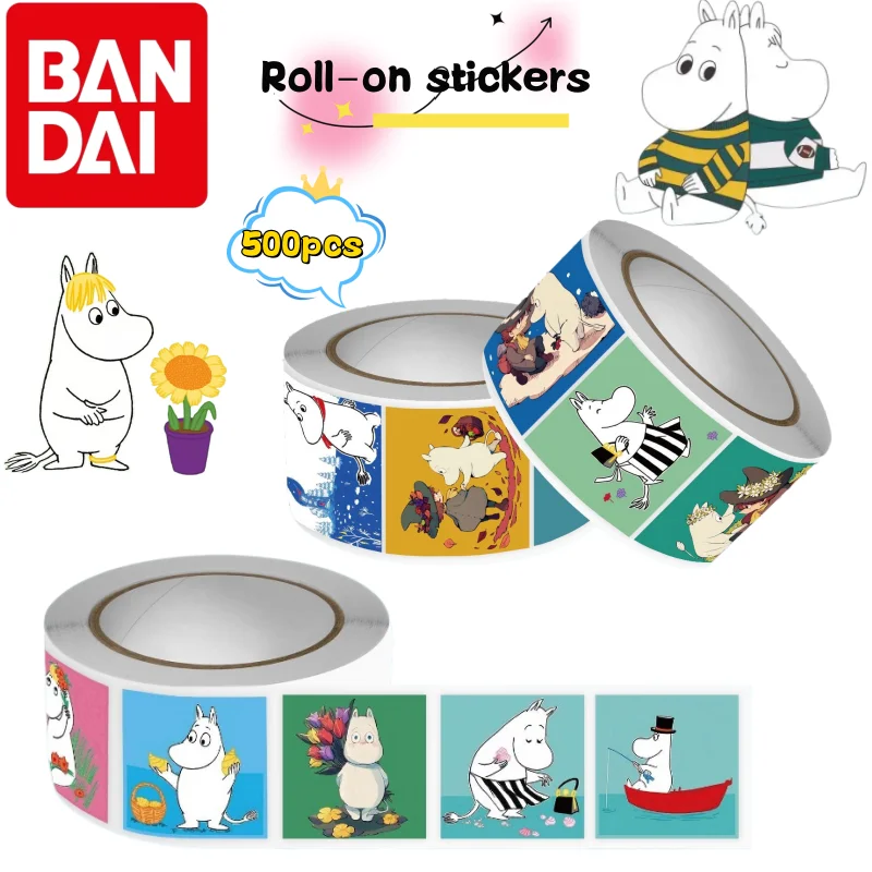 

MOOMIN Little My 500pcs Roll Sticker High Color Value Animation Cartoon Printing Student Hand Book Desktop Waterproof Sticker