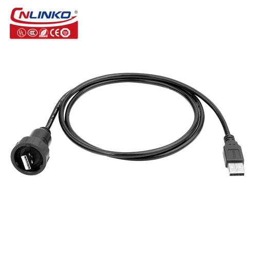 Imagen 2 del producto CNLINKO hebilla de 3 puntos mejorada impermeable USB2.0 USB3.0 puerto de carga conector de Cable de alimentación conector de Cable de interfaz de datos USB