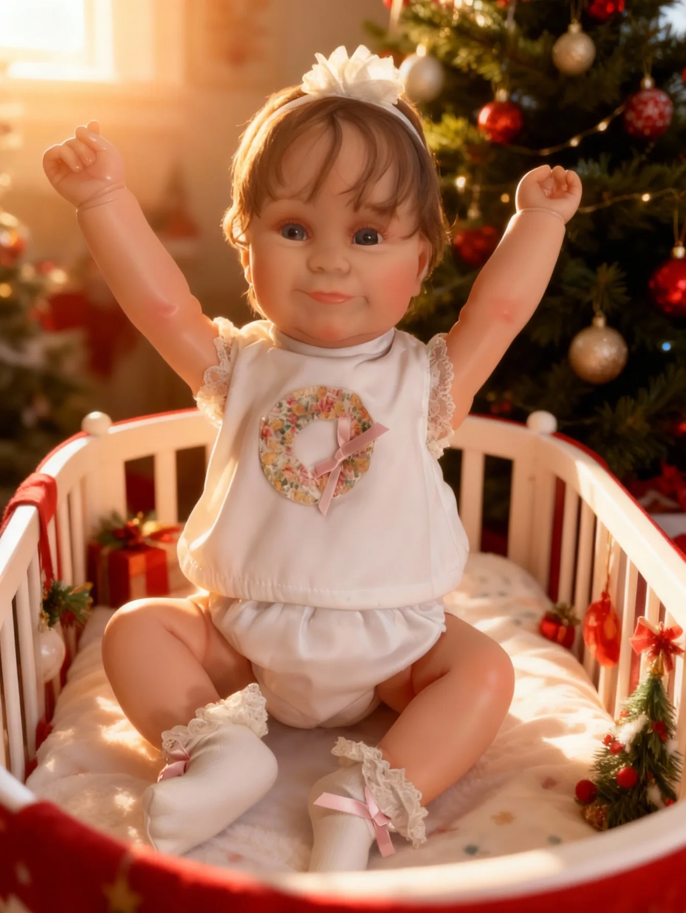 Boneca reborn 50 cm corpo de pano macio/boneca realista/unissex/olhos azuis/presente de Natal para menina
