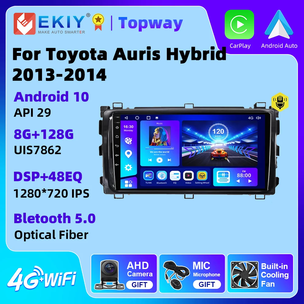 

EKIY 2Din Android 10 Car Radio Multimedia For Toyota Auris Hybrid 2013 2014 Tape Recorder Gps Navigation Audio Video Player