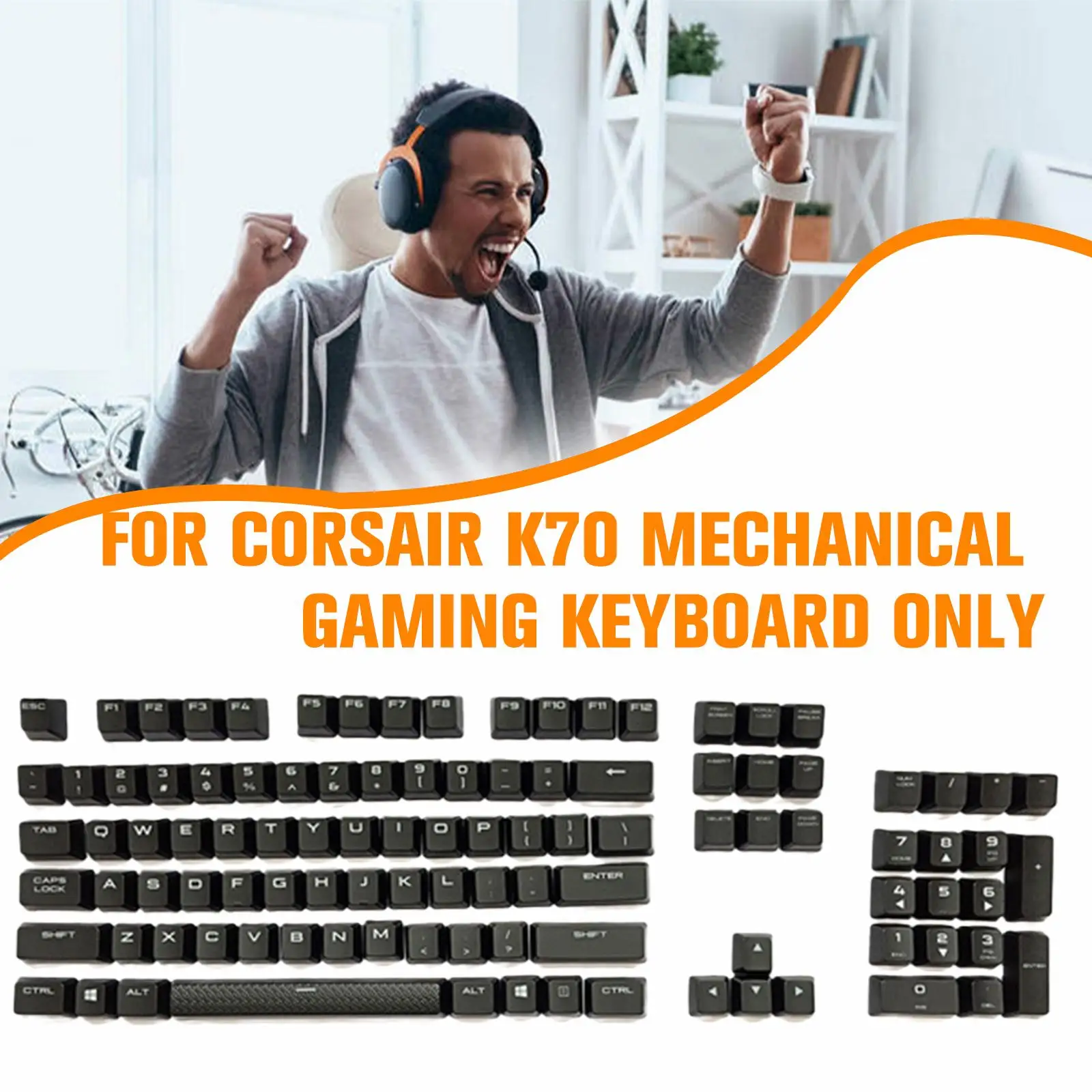 Single keycap for CORSAIR k70 RGB Black Mechanical Keyboard Keycaps CTRL ALT Esc Shift Enter Gaming Keyboard Accessories