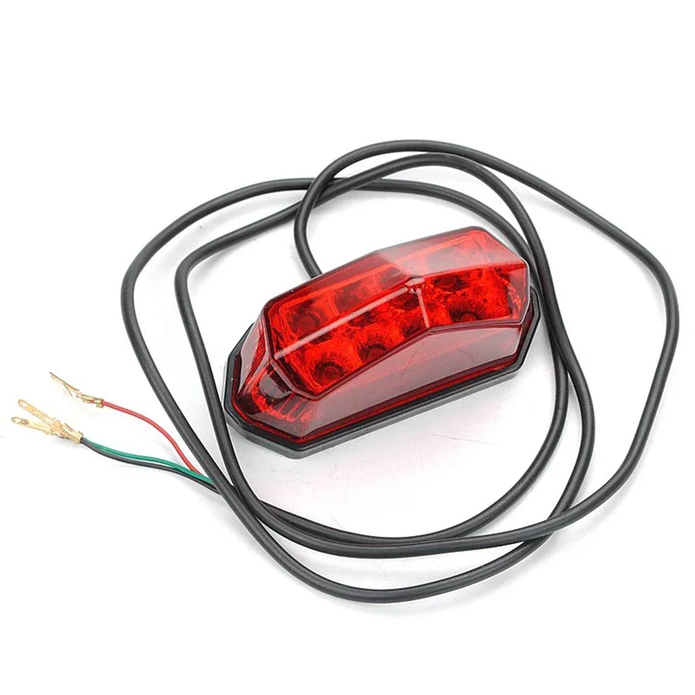 1pc Electric Motorcycle Brake Warning Light Scooter Rear Tail Light Brake Warning Lamp 36V-60V Auto Light Accessories