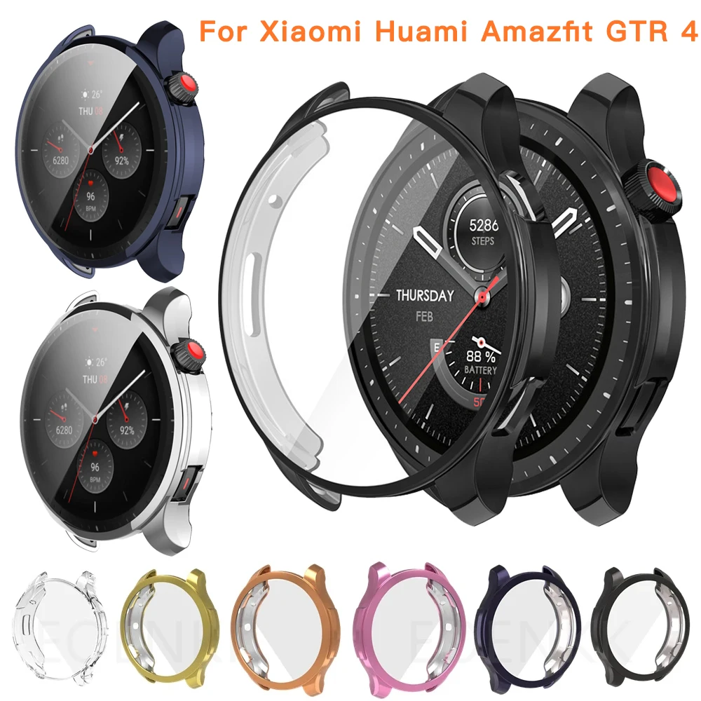 

Чехол с полной защитой для Xiaomi Huami Amazfit GTR 4, мягкий силиконовый защитный чехол из ТПУ для экрана Amazfit GTR 4 Gtr4, чехол для часов