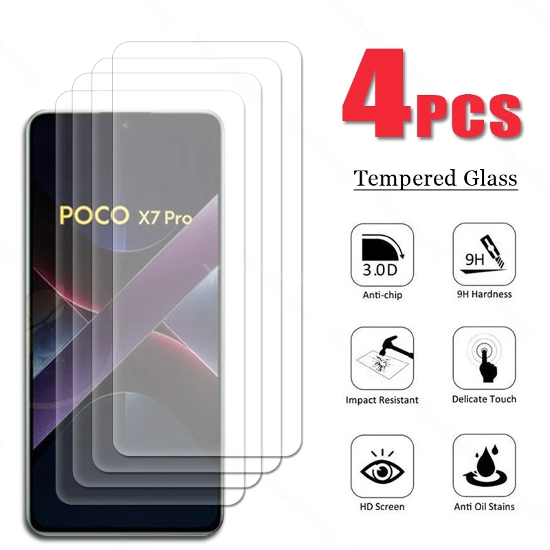 

For Xiaomi Poco X7 Pro Glass Anti-Scratch Poco X7 Pro Tempered Glass Screen Protector Film Poco X7 Pro 5G Glass Tempered Film