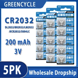 5-100 pezzi CR2032 CR 2032 batterie a bottone DL2032 BR2032 KCR2032 3V 200mAh batteria al litio per orologio giocattolo telecomando celle a bottone