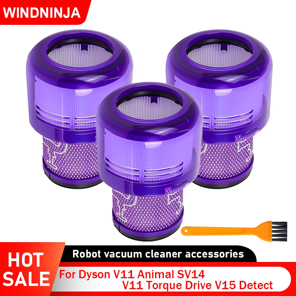 Pièces de filtre HEPA pour Dyson V11 Animal V11, entraînement de couple V15, détection SV14, aspirateur sans fil, comparé à la pièce 970013 – 02 de remplacement