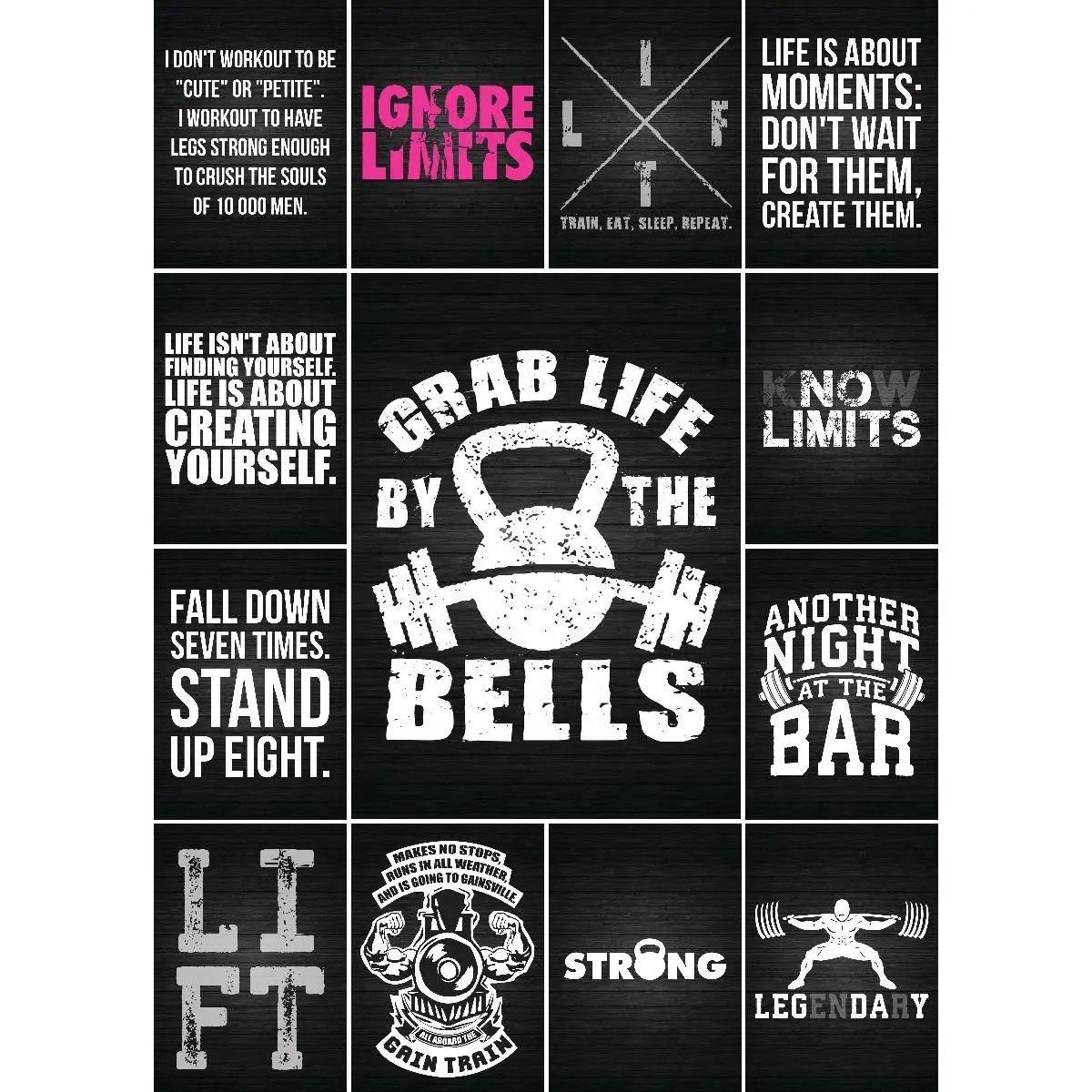 Mancave Collection Grab Life By The Bells Poster  Stylish Interior Design Print for Wall Decor