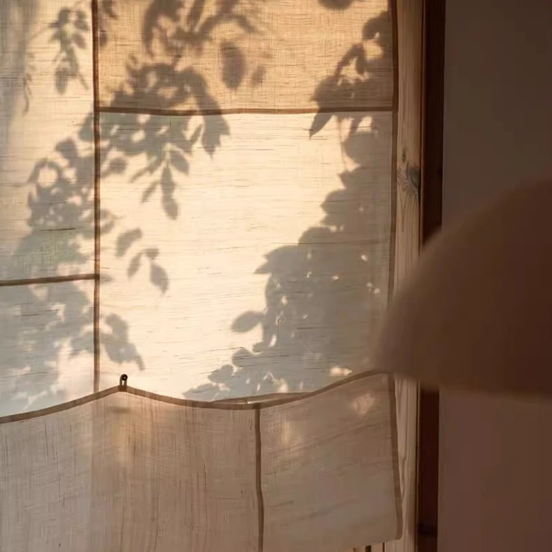 Door curtain half curtain transparent patchwork tea room hanging blocking partition