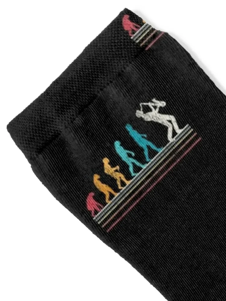 Saxophone Evolution Sax Retro Gift Socks Heating sock cool winter thermal Woman Socks Men's