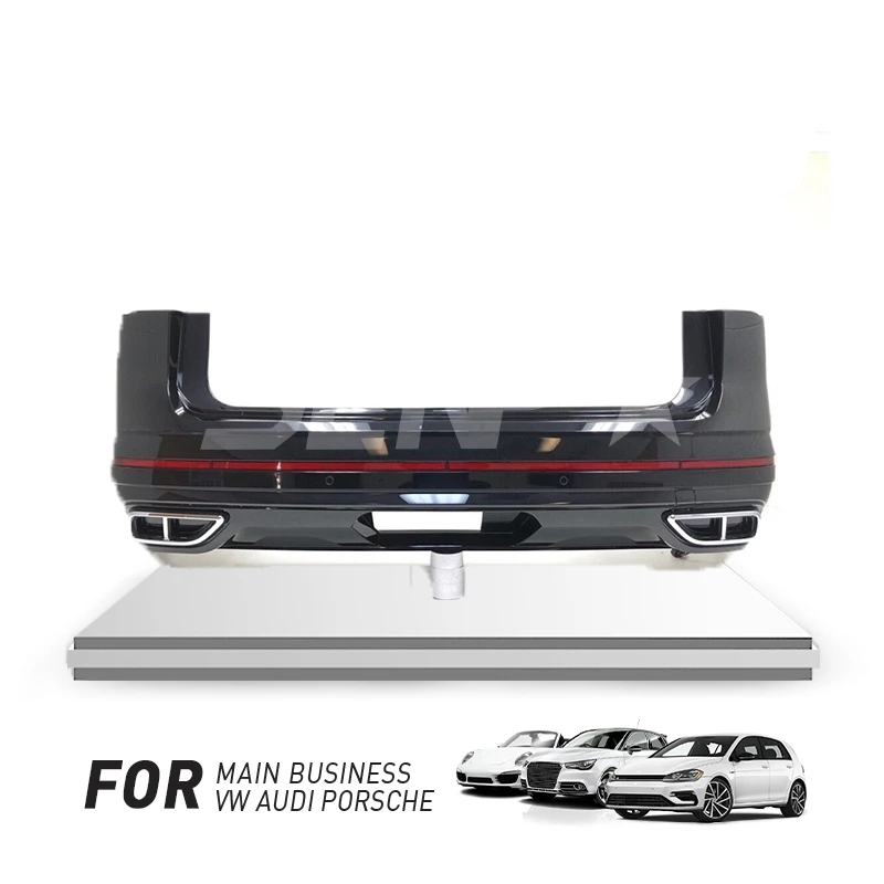 

Auto Car Rear Bumper Body Kit For vw 2020-2023 Atlas R-Line rear bumper 6 sensor -Pearl Black 77 3CN807421