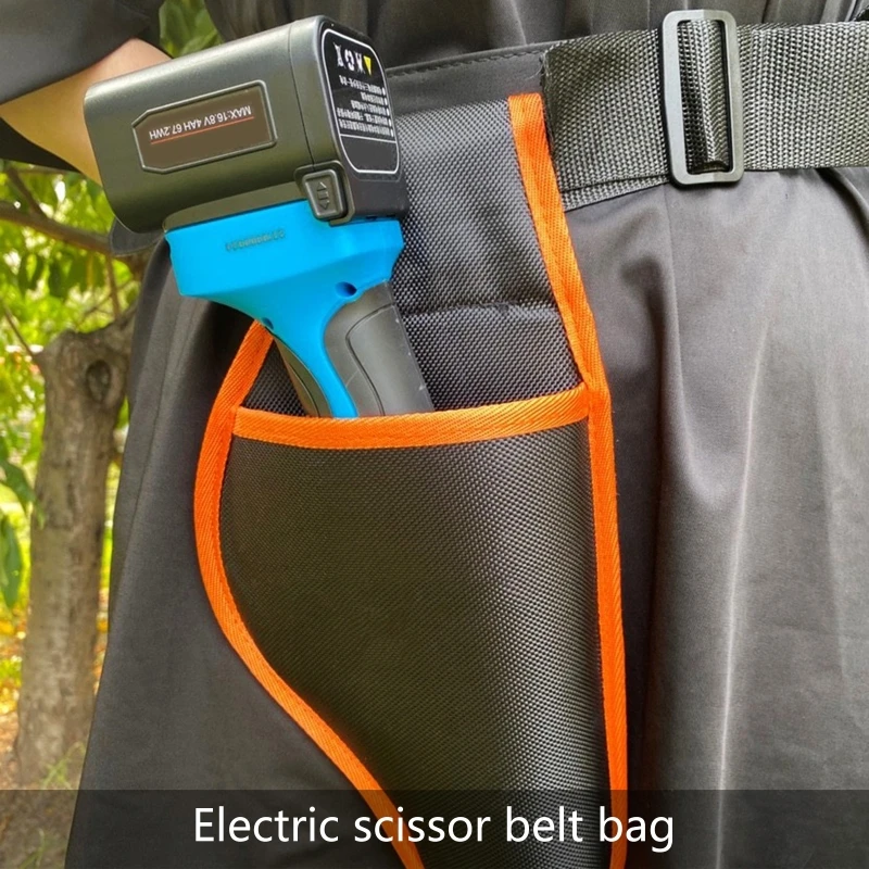 Borsa per forbici elettriche aggiornata tasche per forbici elettriche senza fili borsa per attrezzi borsa per attrezzi tasca portaoggetti da giardino con cintura 40JE