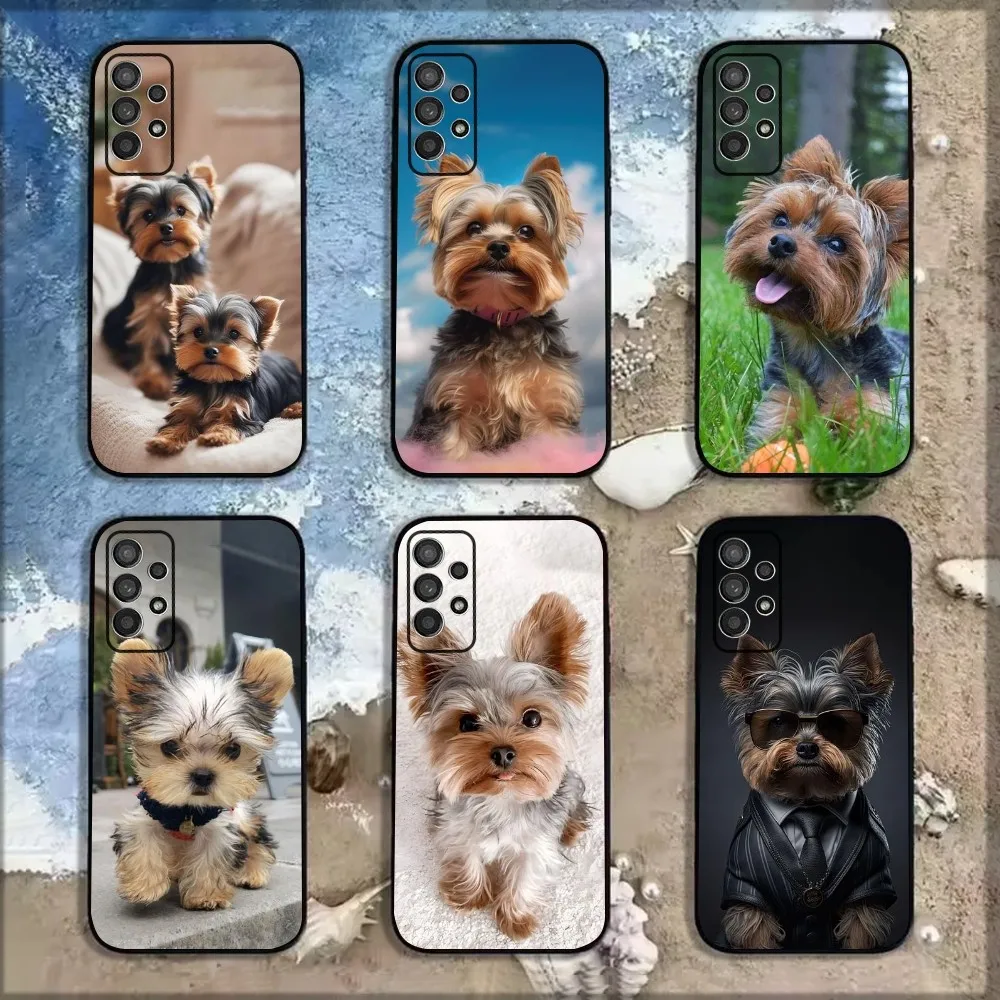 Yorkshire Terrier Cute DOG Phone Case For Samsung Galaxy A13,A21s,A22,A31,A32,A52,A53,A71,A80,A91 Soft Black Shell