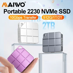 MAIWO Portable External Solid State Drive Build-in M.2 2230 PCIe NVMe SSD USB-C 3.2 Up to 1050MB/s Mini PSSD for iPhone 15 16 17