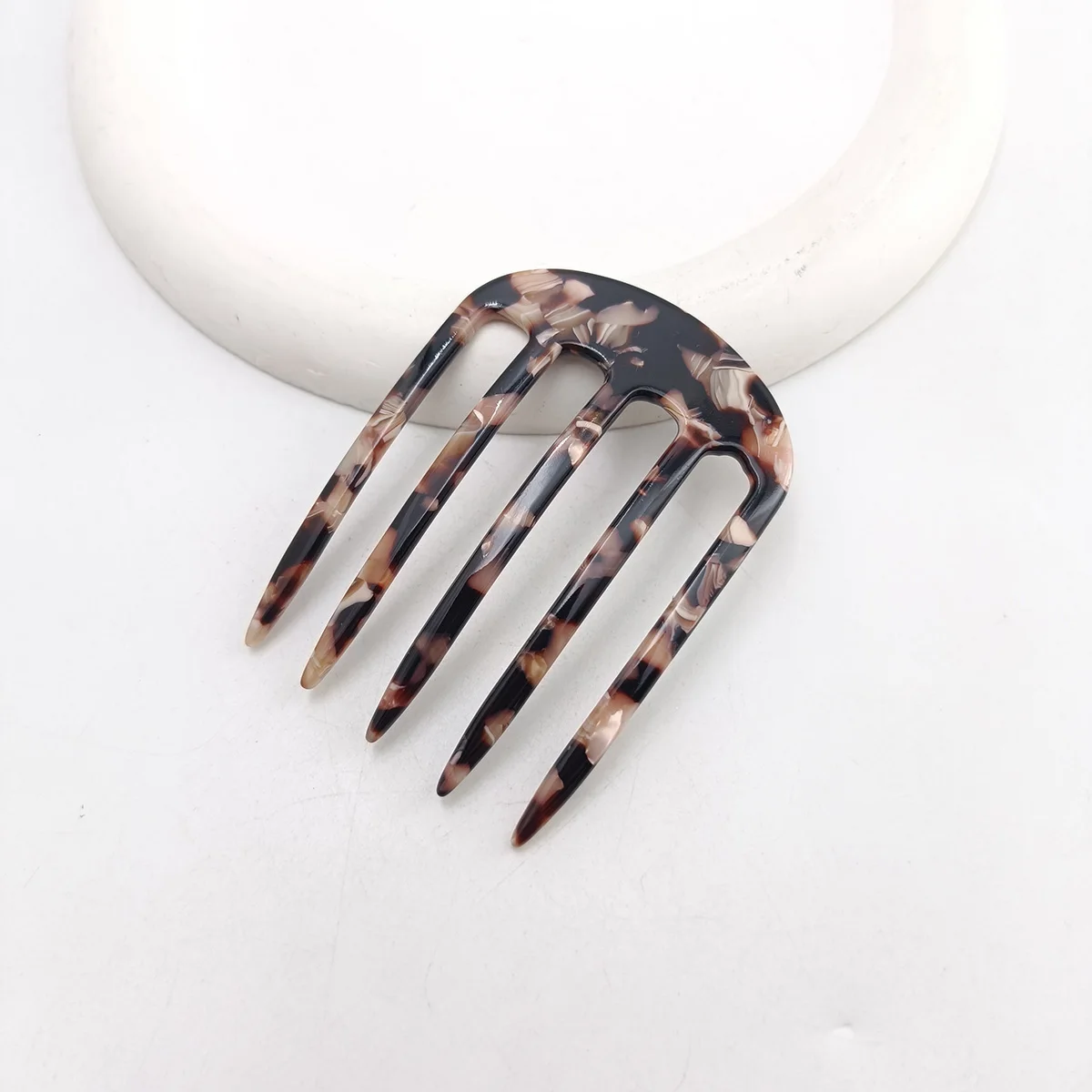 1/3 Stück Essigsäure-Haargabeln mit fünf Zähnen, U-förmige Haarkämme, Dutt-Haarnadeln für Damen und Mädchen, Haaraccessoires – Detail 13