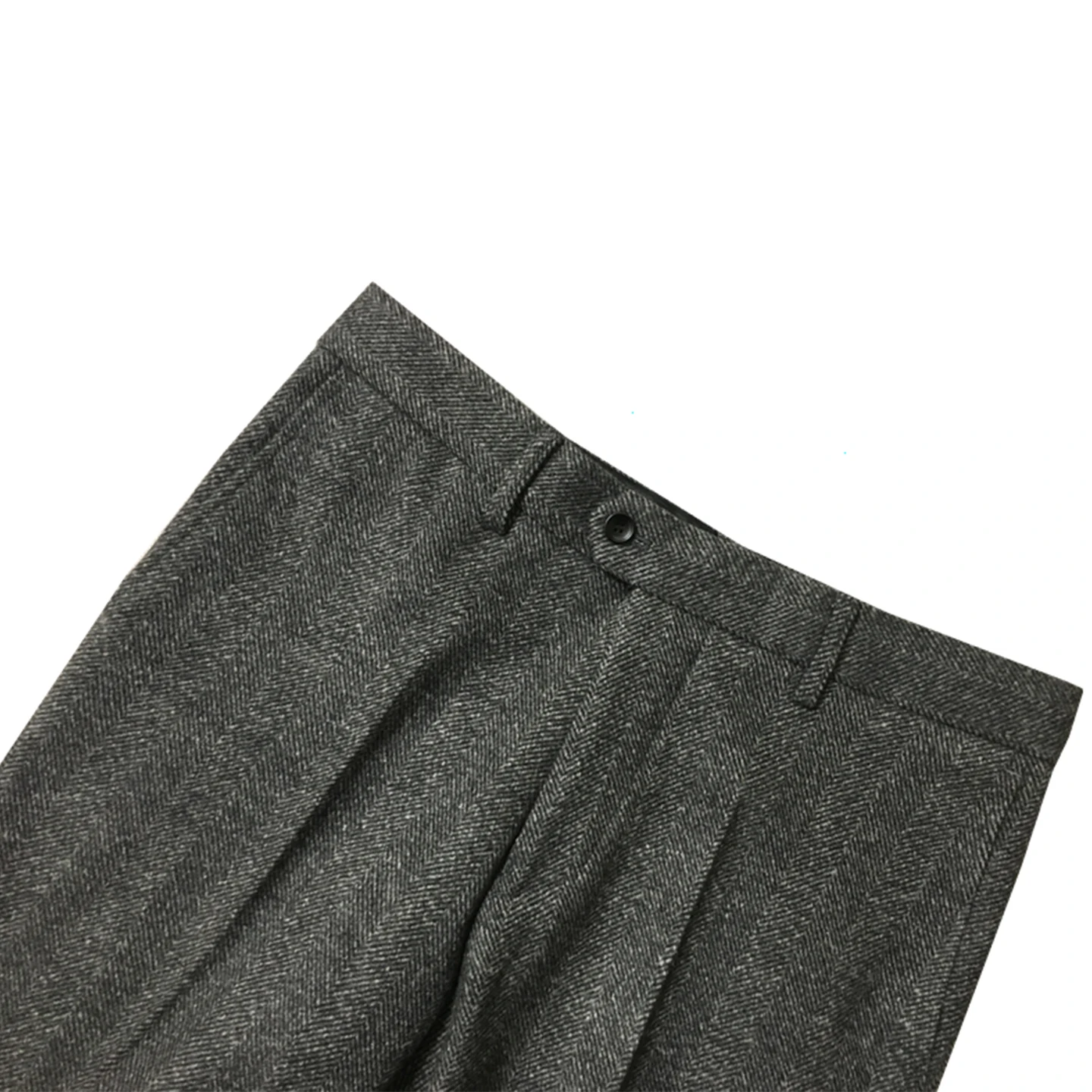 

Plus-Size Men's Vintage Wide Herringbone Wool Straight-Leg Trousers, Autumn Loose Slimming Long Pants, Business Casual Versatile