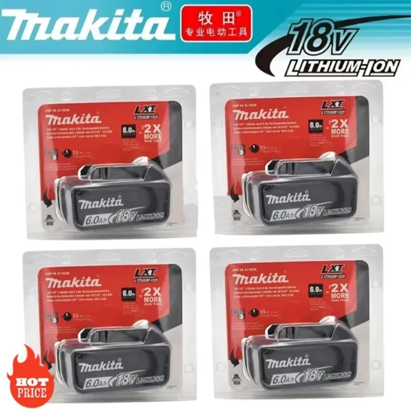 

Genuine Makita 18V Battery With Charger,Makita 18 V Battery 6.0Ah 5.0ah,,Rechargeable Lithium Ion For BL1850 LXT400 Power Tool