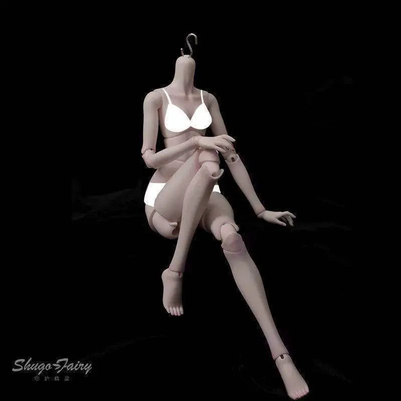 Shuga Fairy 1/4 Baiwei Female BJD Doll Body Movable Joint Body Big Small Chest Option With Replaceable High‑heeled Foot Parts