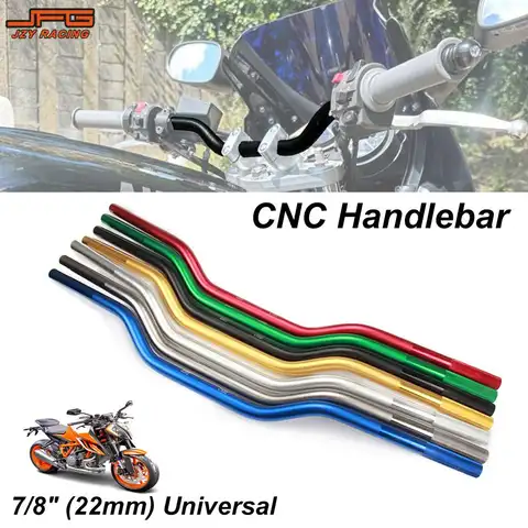Manillar de motocicleta de 7/8 "y 22mm, manillares de aleación de aluminio, barras de mango antioxidantes para KTM HONDA SUZUKI YAMAHA Universal