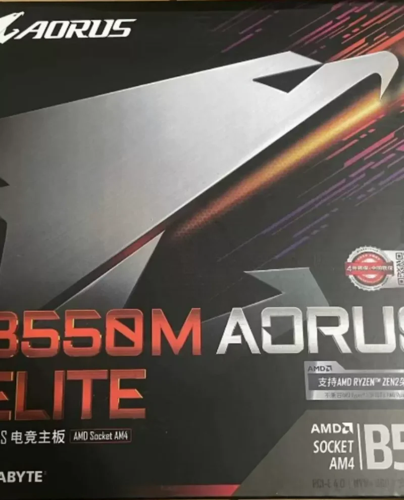 Imagem -03 - Placa-mãe Elite Aorus Micro-atx Amd B550 Ddr4 4000 oc Mhz M.2 Usb 3.2 128g Soquete de Canal Duplo Am4 Novo Gigabyte-b550m