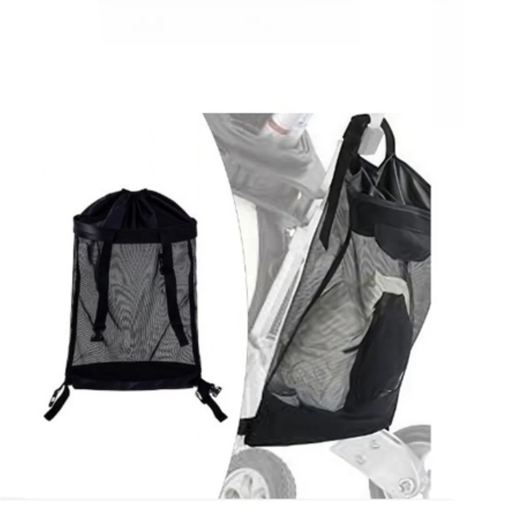 2PCS Golf Cart Organizer Bag Made of Polyester Mesh with Buckle Fastening System and Drawstring Lock for Course Gear Storage