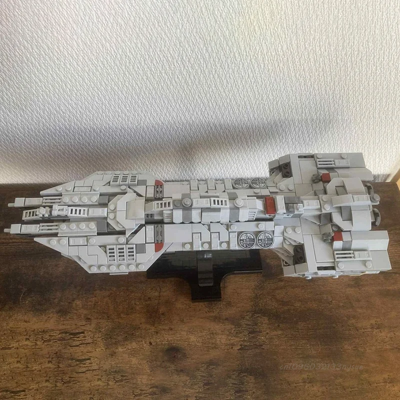 Nuovo MOC Personalizzato Astronave UNSC Sprit of Fire Building Blocks Modello Educazione FAI DA TE Assemblaggio Mattoni Giocattolo Per Bambini Regalo Di Natale