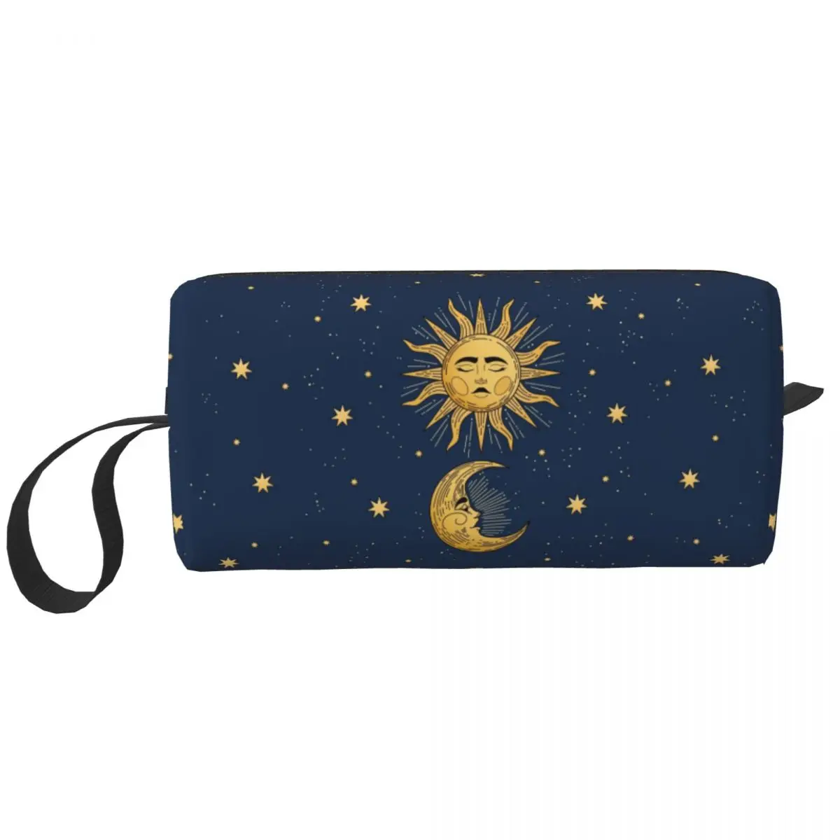 

Custom Sun And Moon Makeup Bag for Women Travel Cosmetic Organizer Fashion Storage Toiletry Bags Dopp Kit Case Box