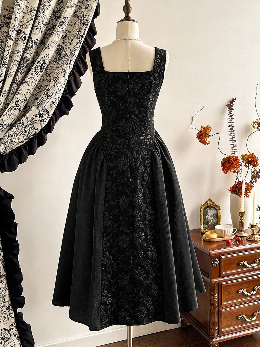 ドレス レディースドレス 女の子 誕生日おめでとう 秋 サテン装飾 ビーズ装飾 ボタン付き コラムバー ディナー 夜のお出かけ ライトラグジュアリー