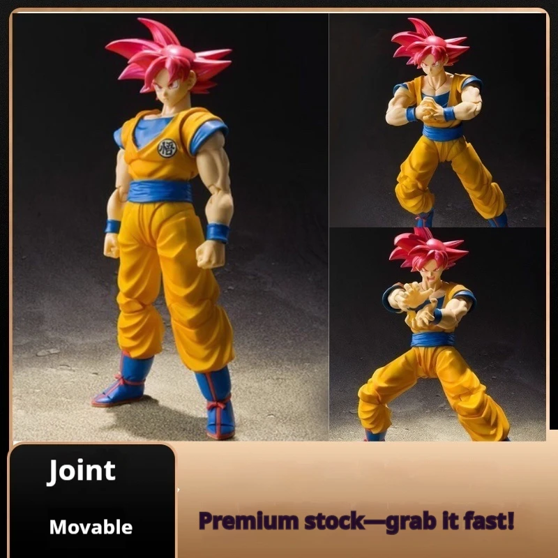 

Dragon Ball SHF Super Saiyan God SSG Son Goku Красные волосы Жемчужный цвет Краска Tamashii Nations Фигурка Модель Подарок