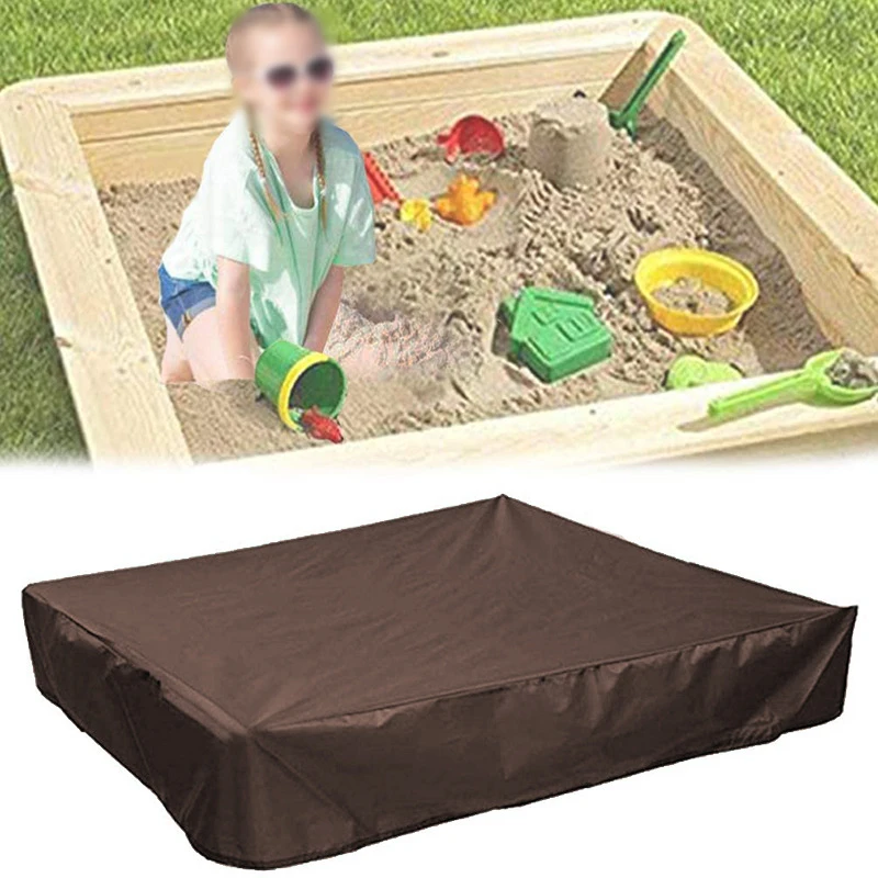 Square Garden Courtyard Sandbox Sandpit Dust Cover Multifunction Dustproof Waterproof Oxford Canopy Cover With Drawstring