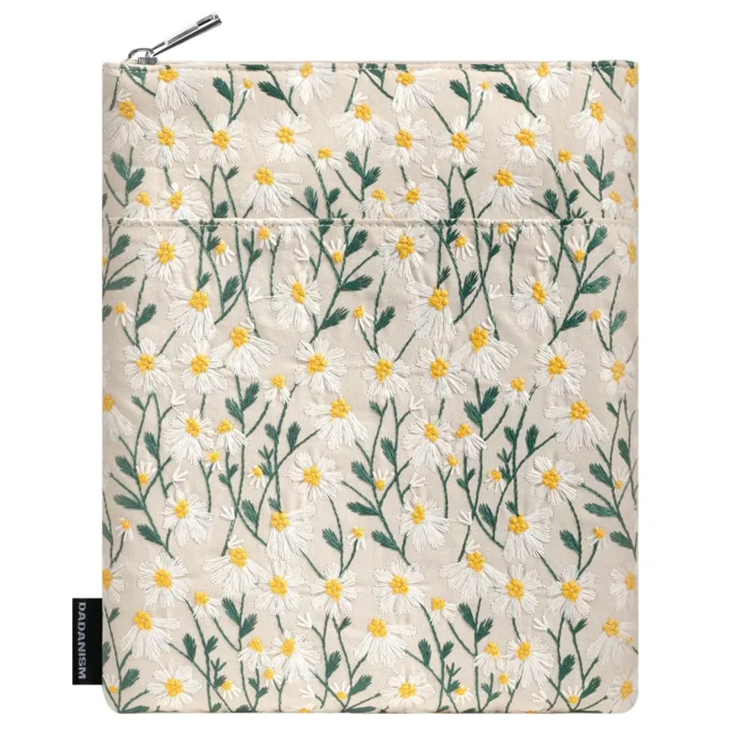 9-11 Inch Embroidered Daisy Padded Carrying Case Protective Tablet Sleeve for iPad A16 11th Gen 11