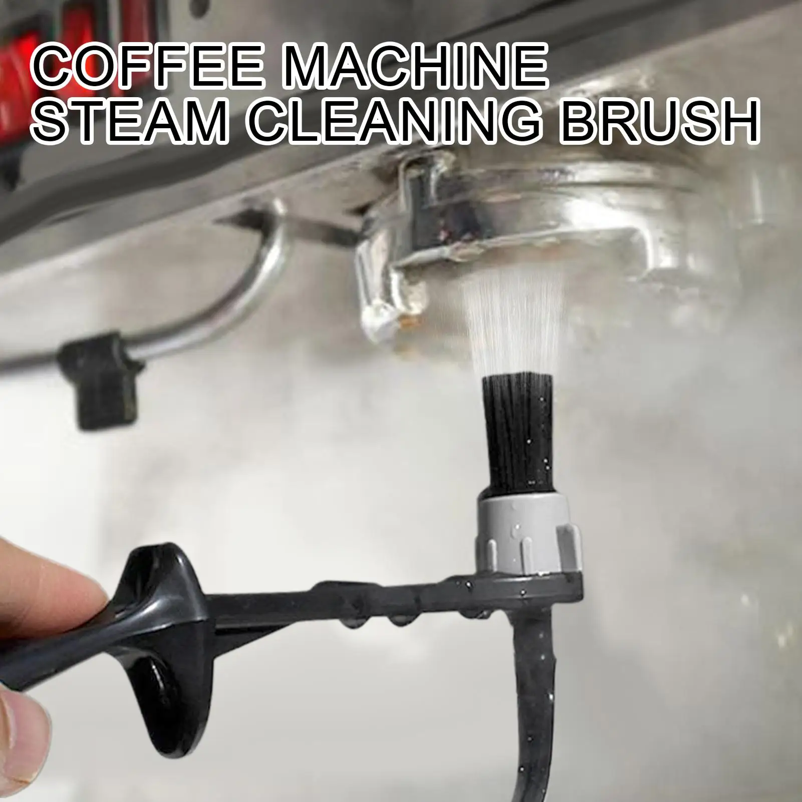 Coffee Brush Long-Handle Cleaning Ergonomic Cleaner Coffee Steam Wand Clean Brush for Women Men Home Commercial Kitchen