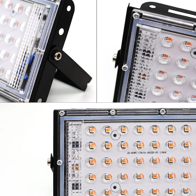 Reflector Led de espectro completo, lámpara de crecimiento de plantas, proyector de luz de calle hidropónica, 1/4 piezas