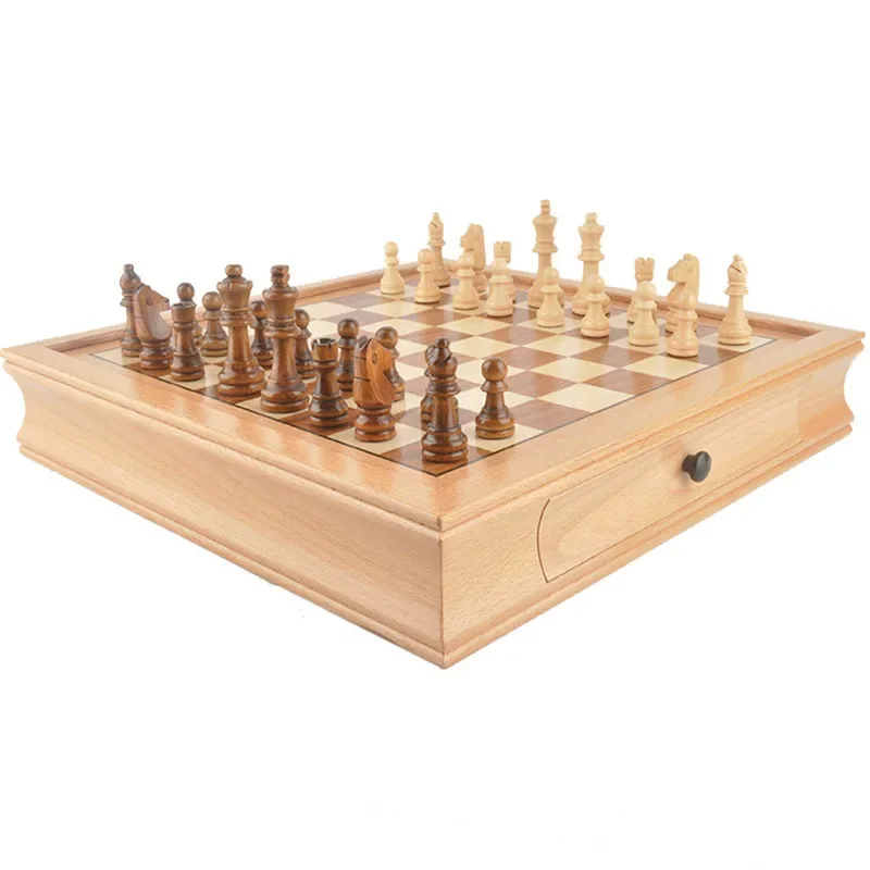 

Board Games Table Wooden Pieces Wood Imitation Professional Chess Figures Games Couple Children Juegos De Mesa Entertainment