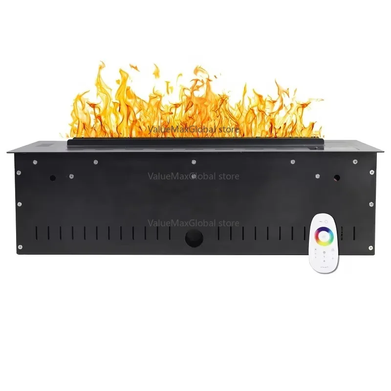 Customized Inserts Electric Fireplace | 3D Fog, LED Atomization Flame & Water Mist – With Remote Control