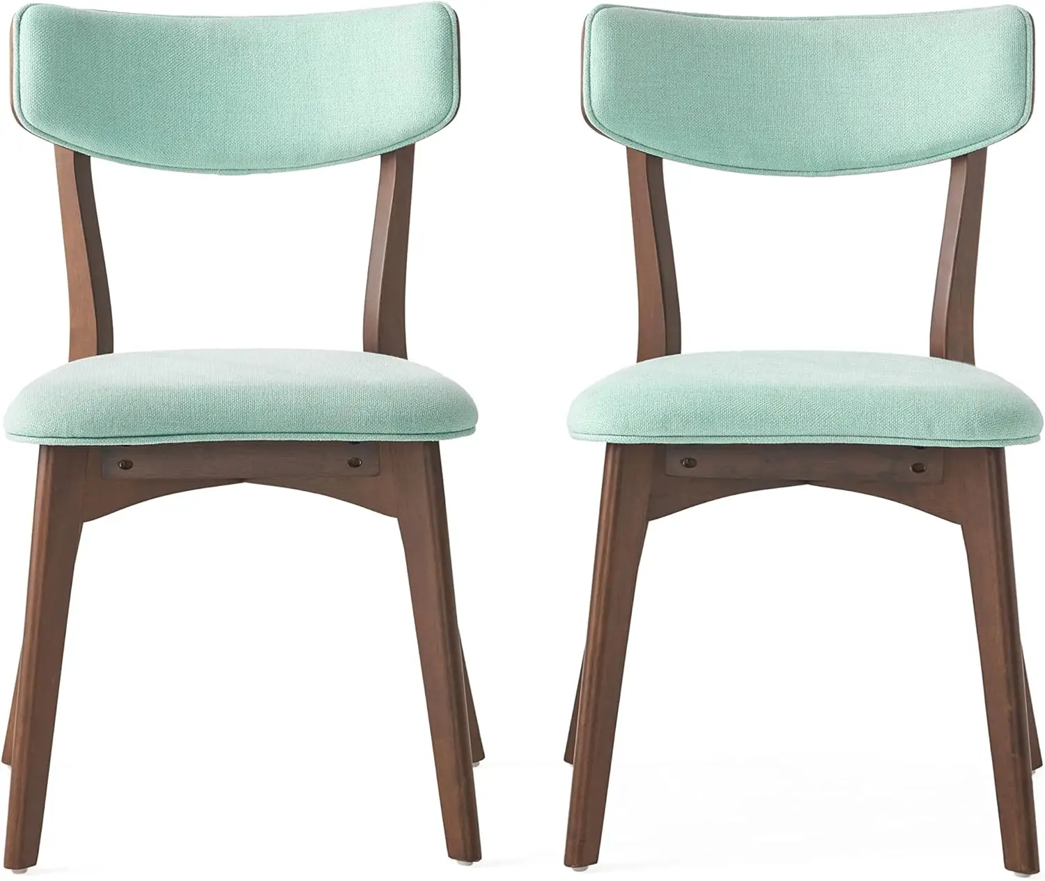 

Comfortable and elegant Mid-Century Fabric Dining Chairs, 2-Pcs Set, environmentally-friendly wood legs,generously upholstered