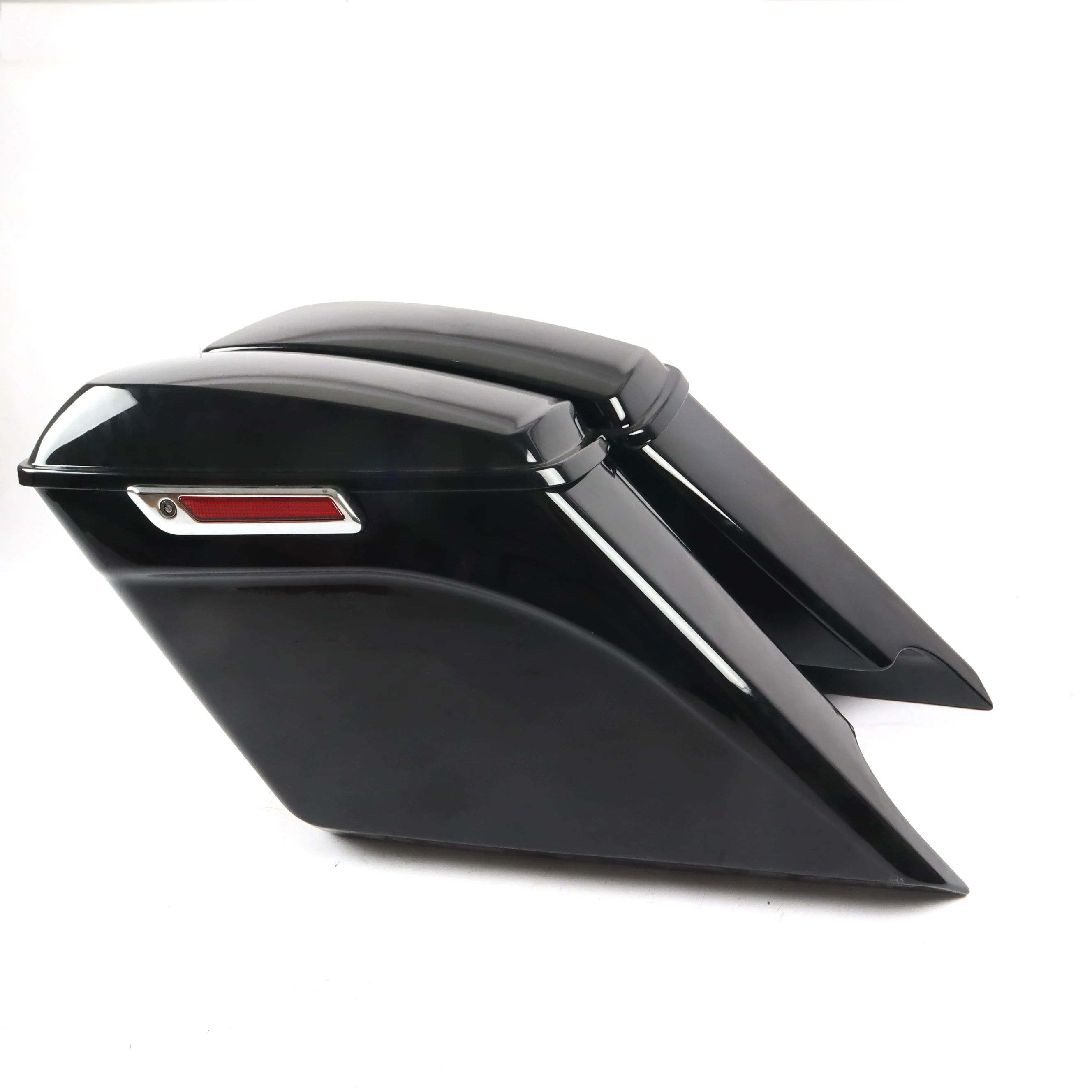 Two cut out modified sharp edge box 2014 for harley road glide motorcycle saddlebag motorbkie bag