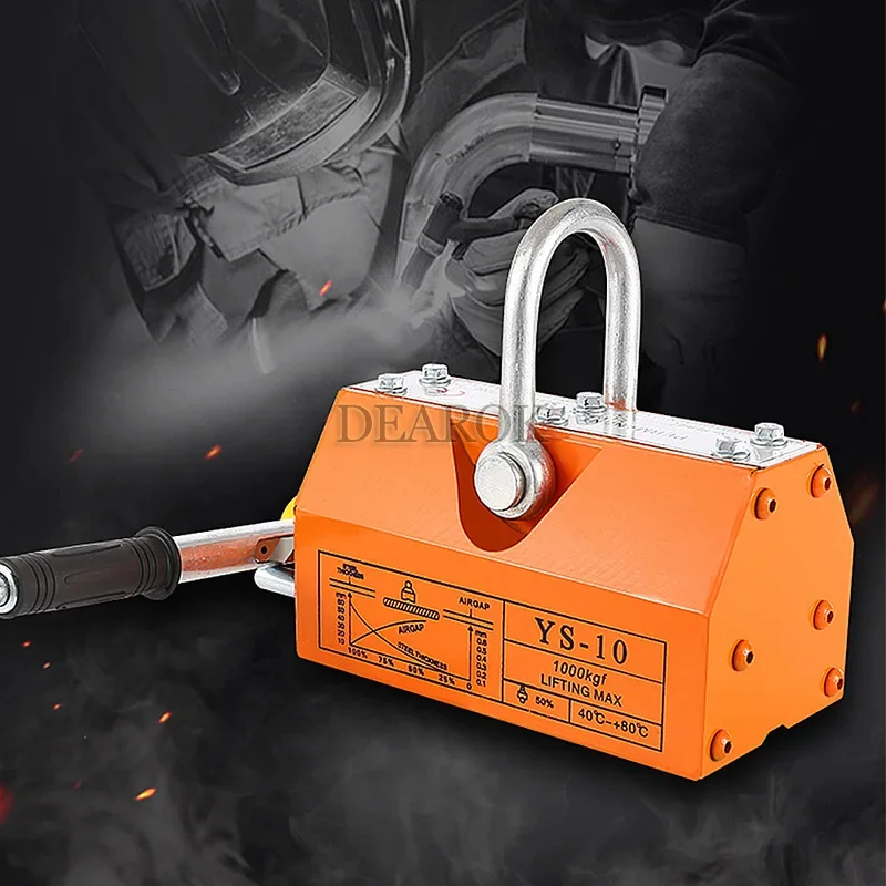 600KG 1t 400T Permanent magnet lifter powerful magnetic lifting 2 tons magnet 3 lifting crane Krauk permanent magnet suction cup