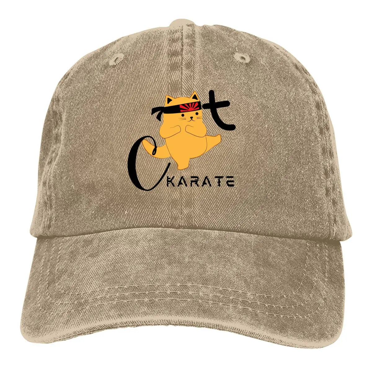 

Cute Karate Cat Baseball Cap Men Hats Women Visor Protection Snapback Martial Arts Caps