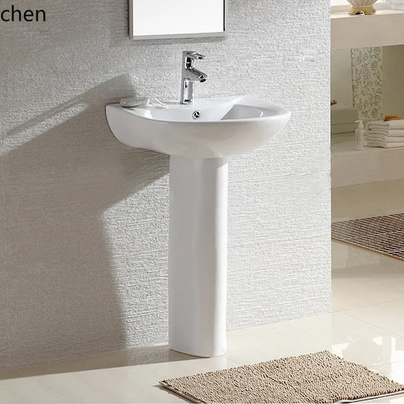 

PYH Column Basin Moon-Shaped Standing Wash Basin Factory Direct Sale Ceramic Standing Basin