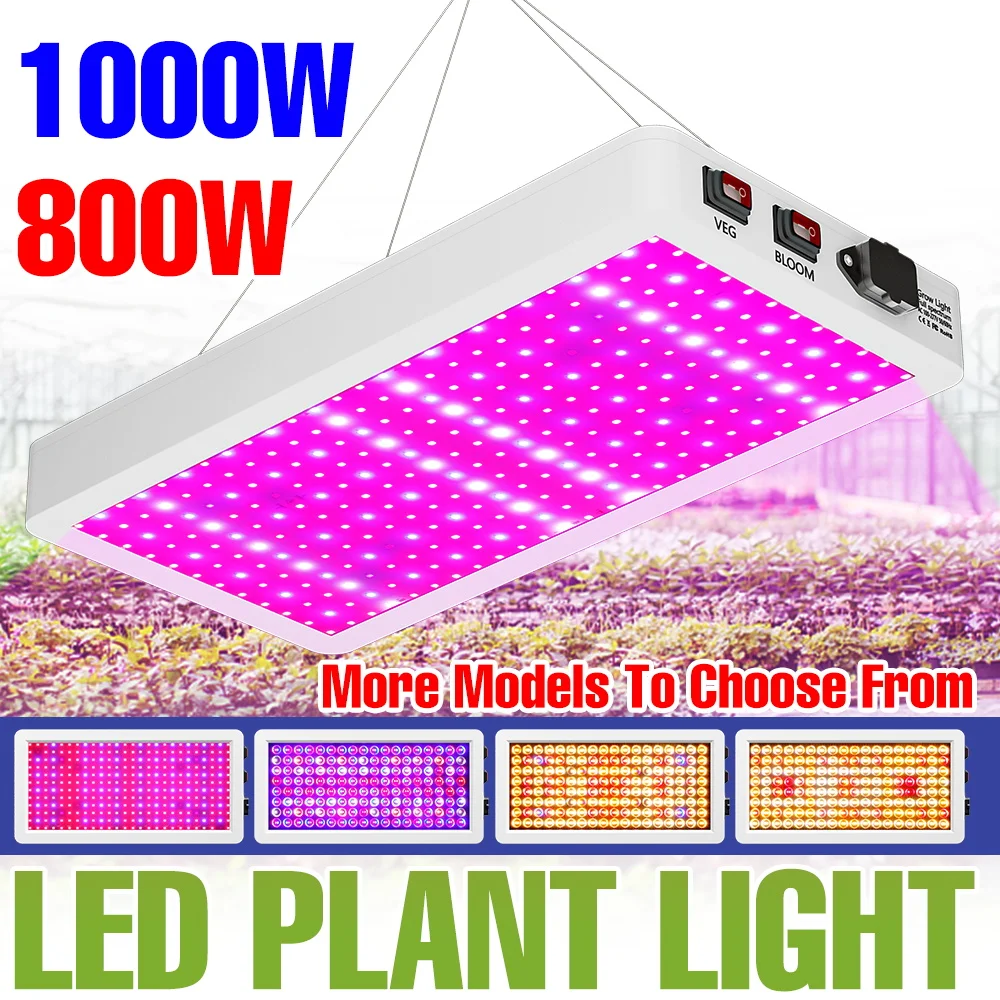 1000W LED Grow Lights Full Spectrum Quantum Board Plant UV Lamp IR Greenhouse Vegetables Indoor Flower Cultivation Fill Lighting