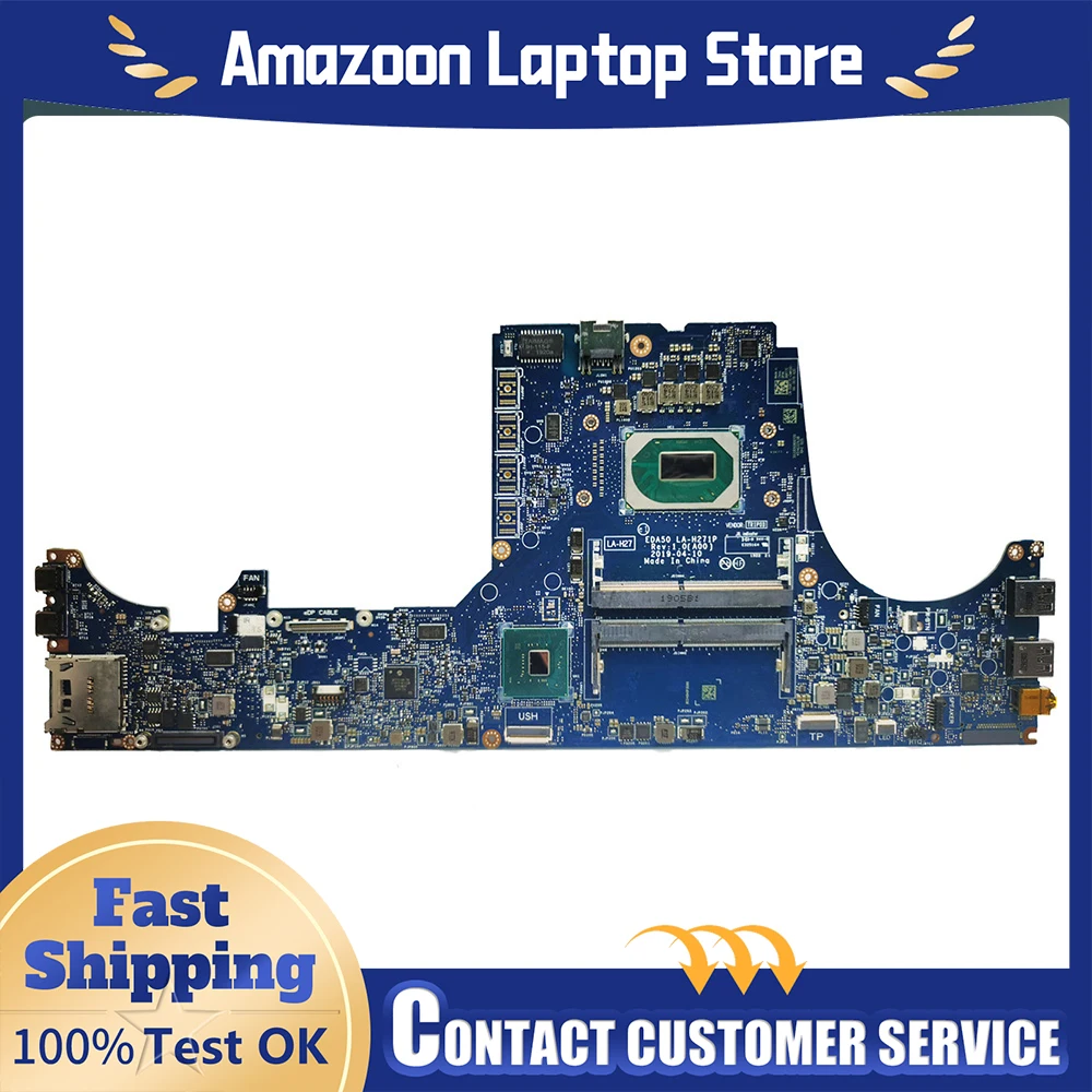 LA-H271P with I7-9750H I9-9880H I9-9980H CPU Notebook Motherboard For Dell Precision 7540 Laptop Motherboard CN-0DKGFW 02H58H
