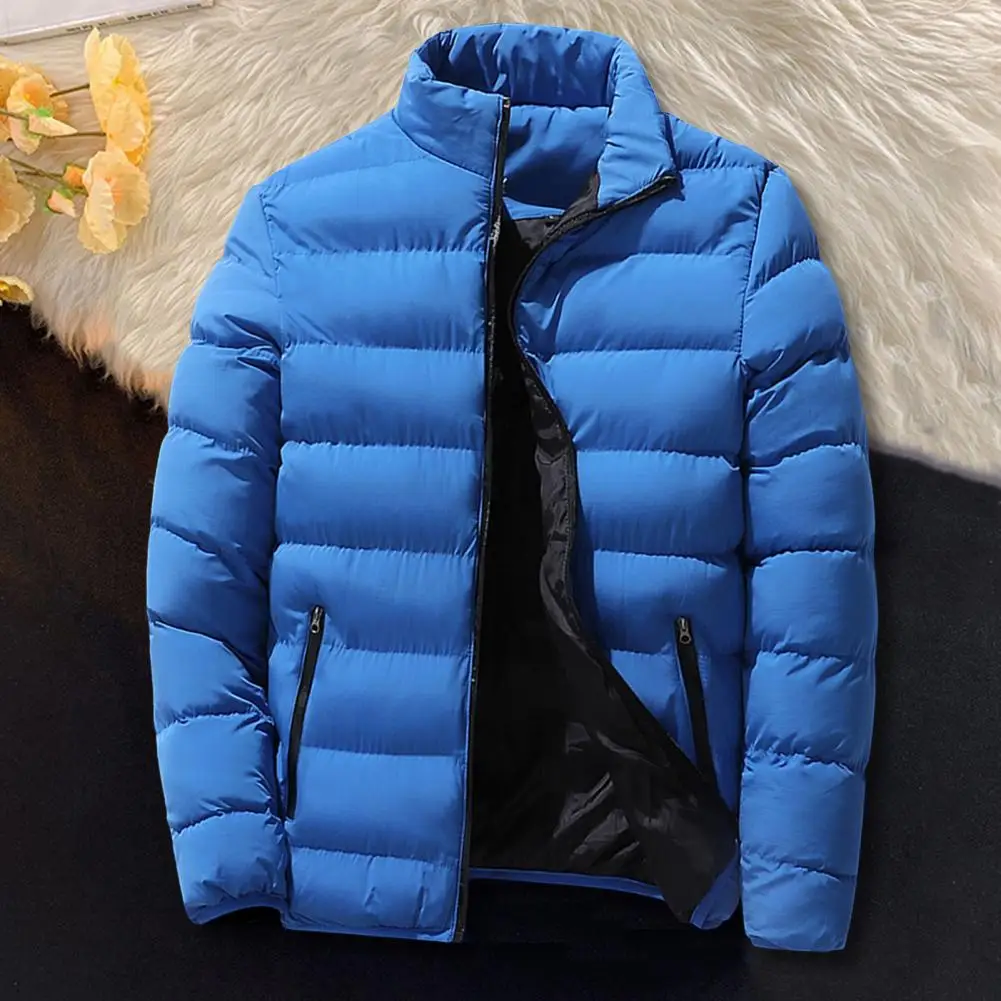 Thickened Autumn/winter Men's Sports Cotton Coat Stand Collar Cardigan Outdoor Padded Jacket Casual Jacket Warm Baseball Coat ﻿