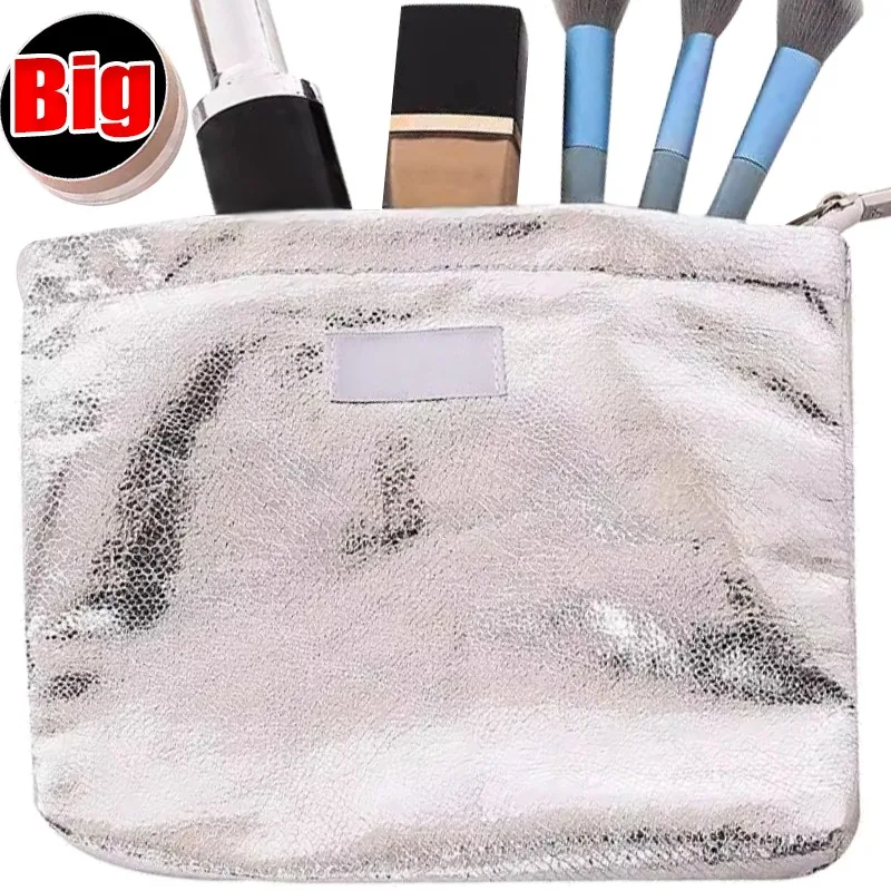 Sparkling Sequin Cosmetic Storage Bag Zipper Closure Makeup Bags Large Capacity Toiletry Skin Care Pouch Small Objects Container