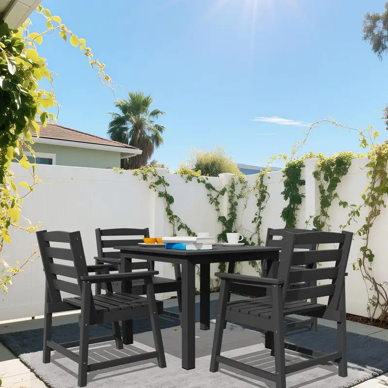

5-Piece Outdoor Dining Set - Versatile Table and Chair Combo for Various Settings